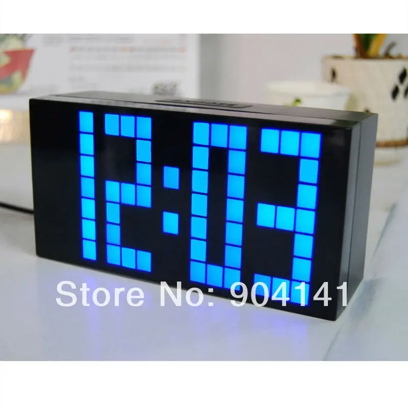 Wholesale Big LED Digital illuminated alarm wall clock with the night