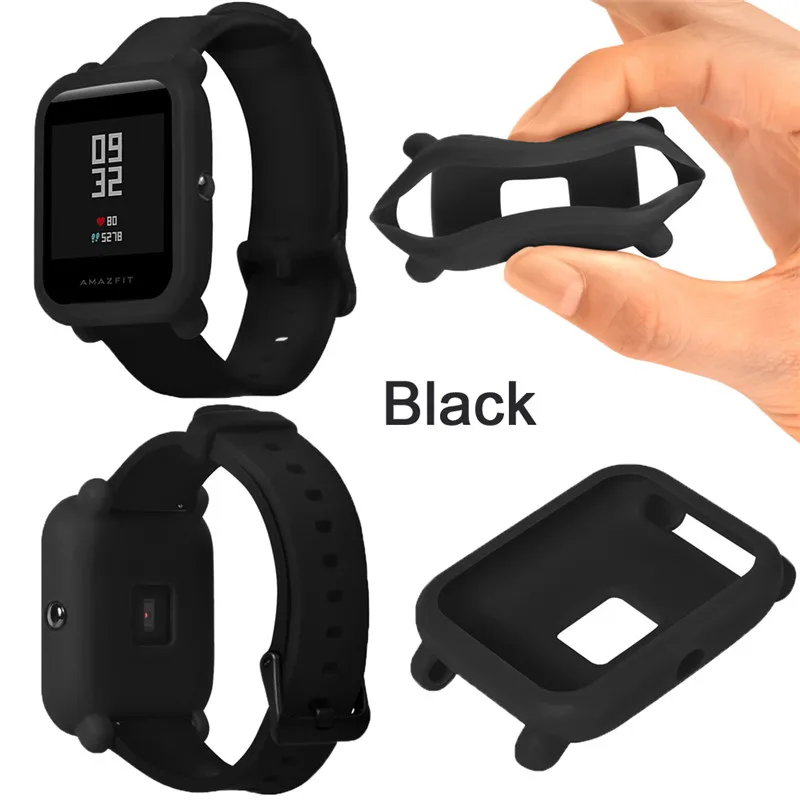 Для Xiaomi Huami Amazfit Bip Lightwei ремешок rhythm Lite young умные часы my braceket fit+ силиконовые полосы+ мягкий чехол+ 5 экранная пленка