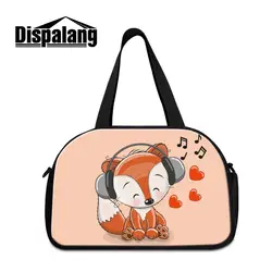 Dispalang мультфильм Животные дорожная сумка для Для мужчин Для женщин большой Ёмкость путешествия вещевой мешок с плечевой ремень Fox Музыка