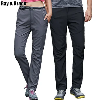 

RAY GRACE Ultralight Quick Dry Hiking Pants Women Waterproof Scratch Resistant Men Outdoor Pants Trekking Mountain Clothing