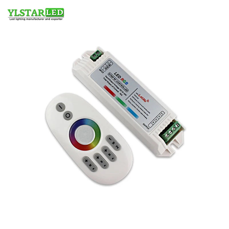 

YLSTAR Free Shipping 12V 24V 2.4G Plastic shell RF Remote Touch RGB Controller for 5050 3528 led strip