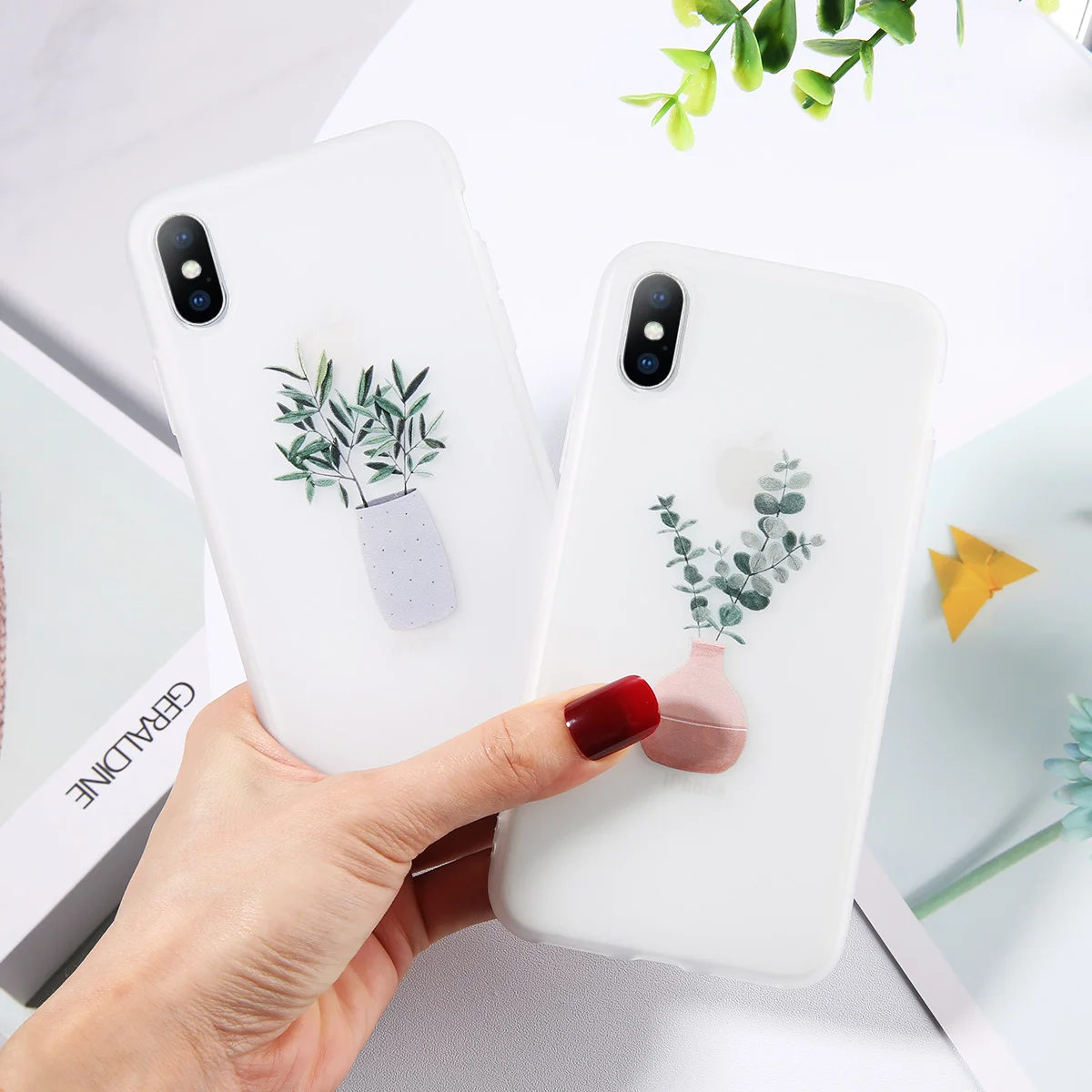 Moskado матовый чехол для iphone 5 5S SE телефона 6 S 7 8 Plus мягкий TPU с изображением бонсай XS
