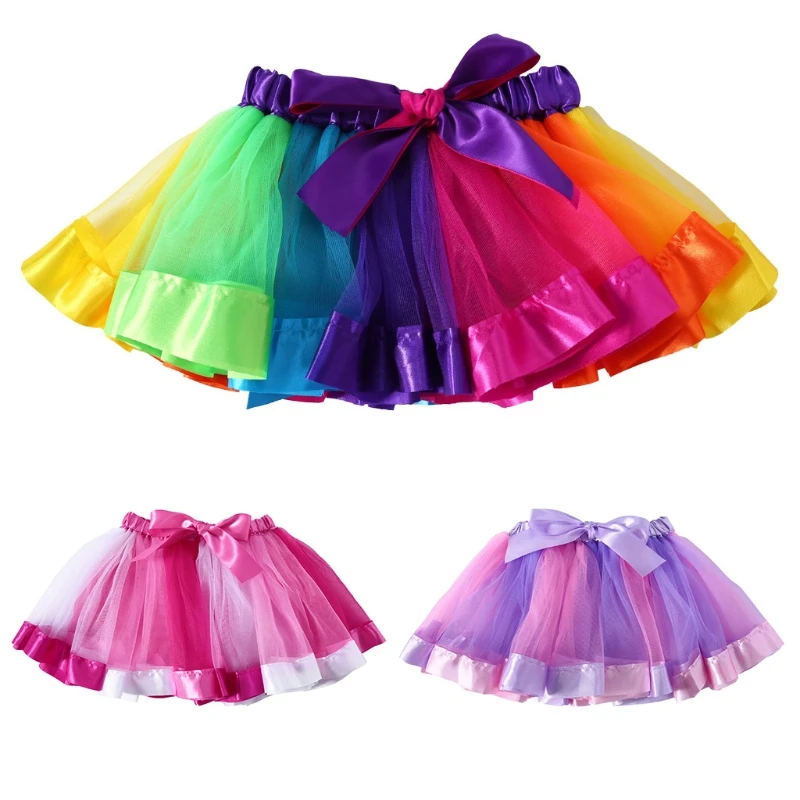 Buy Baby Girls Rainbow Tutu Skirts Kids Colorful