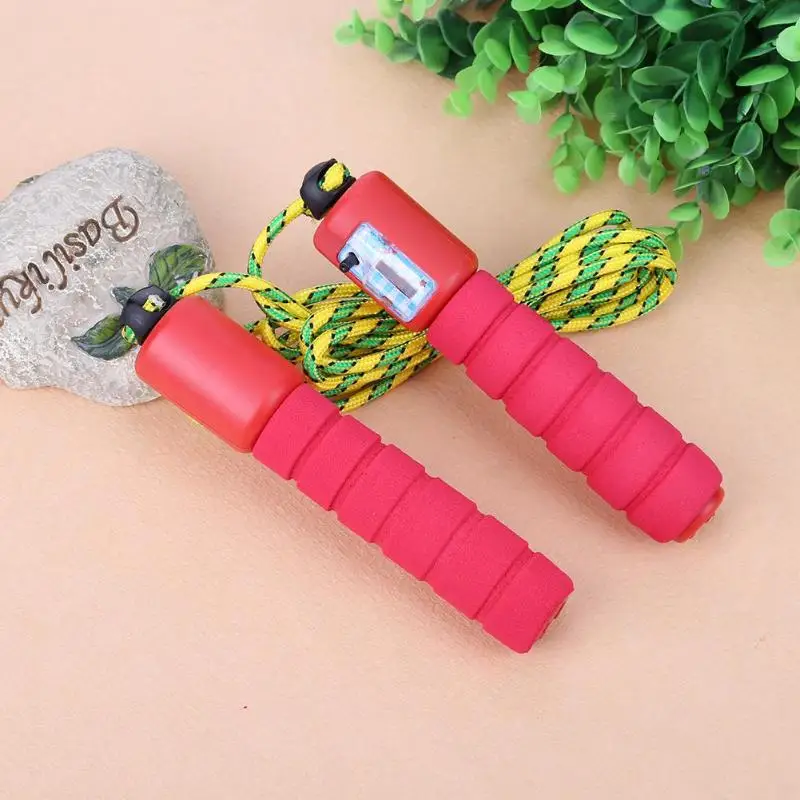 Practical 2.5m colour Jump Ropes Cotton Sponge Count Wire Exercise Fitness Outdoor Sports Jumping Skipping Rope Random Color