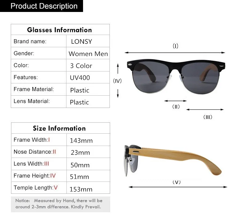 LONSY Ретро Мужские деревянные очки Бамбуковые Солнцезащитные очки женские Брендовые спортивные очки Зеркальные Солнцезащитные очки UV400 линзы LS5119