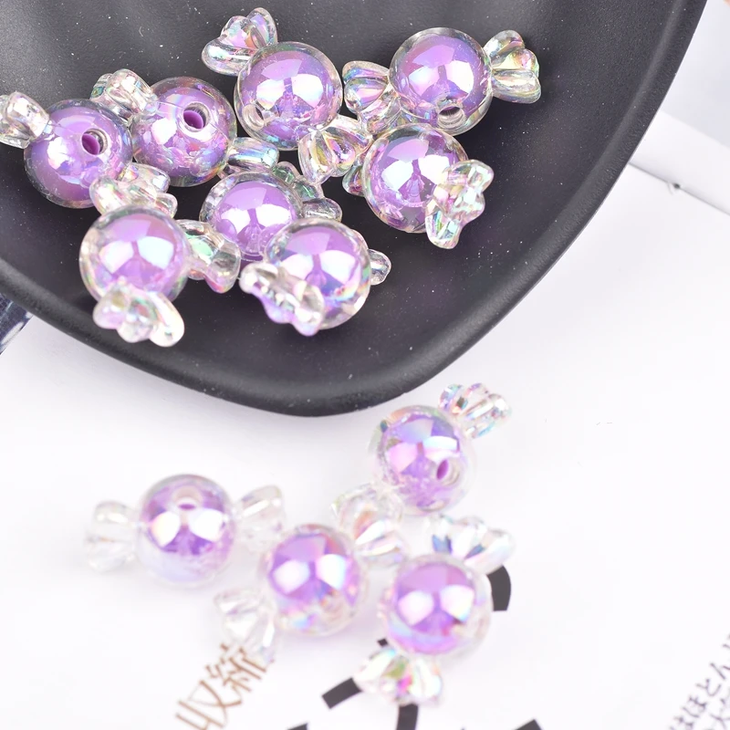 

22*10mm Acrylic Beads Loose Spacer Beads AB Spring Color Lovely Candy Beads For Jewelry Making DIY Bracelet Necklace Crafts 6pcs