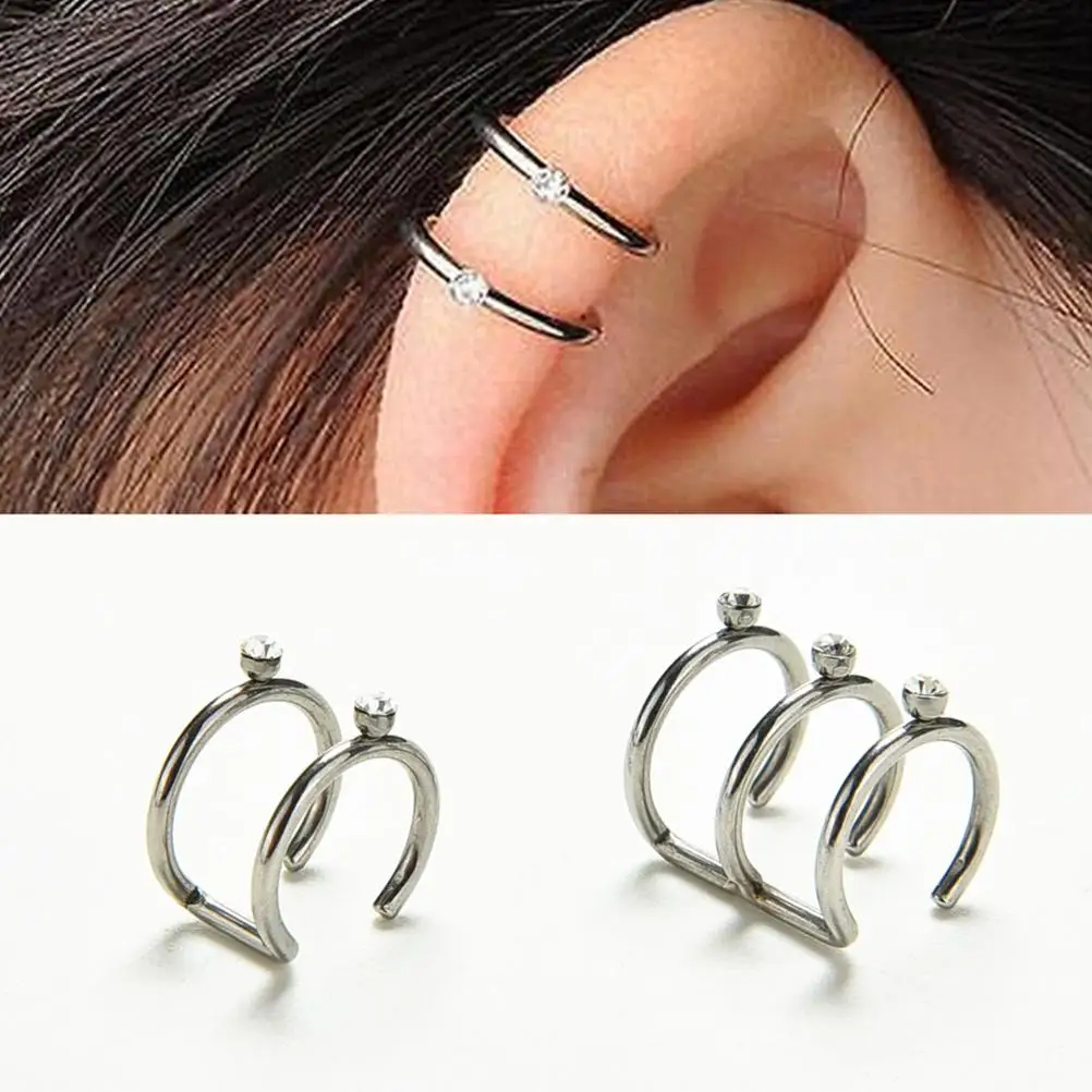 Ling Studs Earrings Hypoallergenic Cartilage Ear Piercing Simple Fashion Earrings Ear Jewelry 925 Silver Stars Long Tassel Earrings Earrings Gold Ear Clips