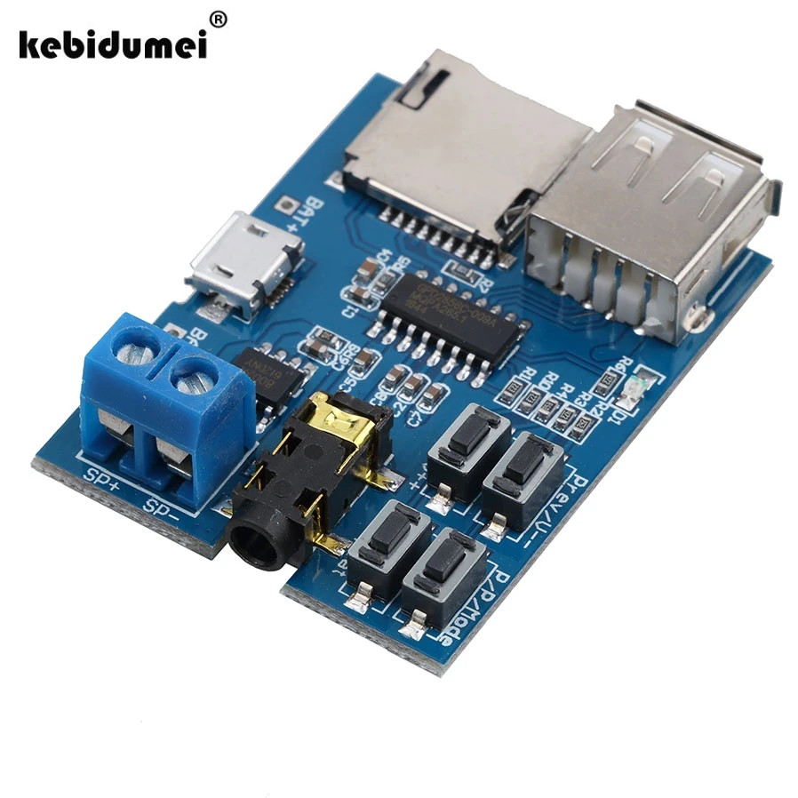 

kebidumei 1pcs TF card U disk MP3 Format decoder board module amplifier decoding audio Player