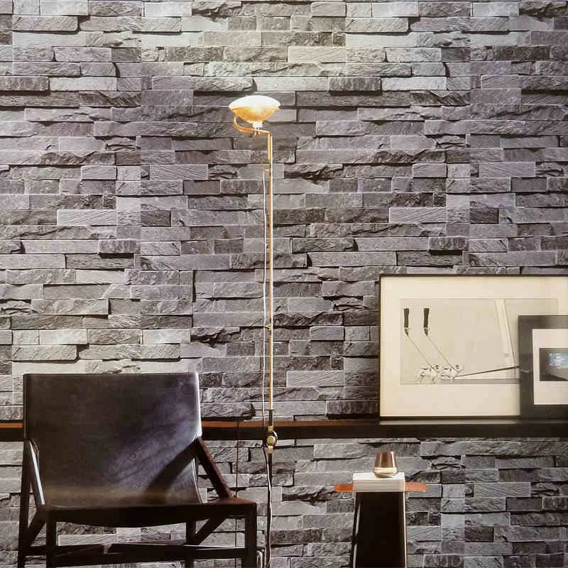 Moderne 3d behang grijze bakstenen muur vinyl keuken behang rode baksteen behang gele steen muurschildering voor.jpg