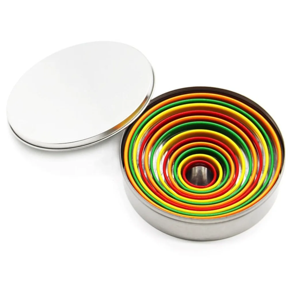 

2*12PCS/SET Round Circle Shape Stainless Steel Cookie Mousse Cake Ring Mold DIY Kitchen Baking Donuts Maker Cutter