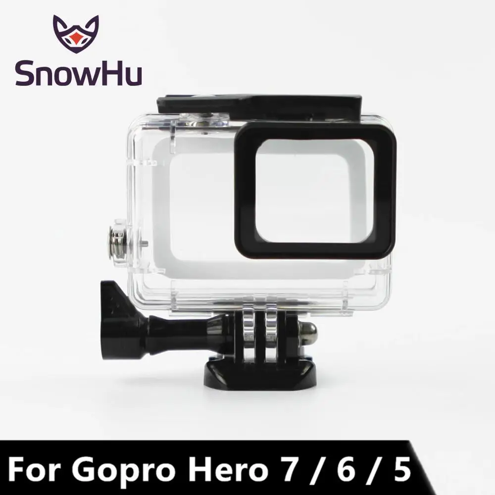 SnowHu 45M Waterpro для Go pro 7 6 5 Аксессуары водонепроницаемый корпус Чехол крепление Gopro Hero