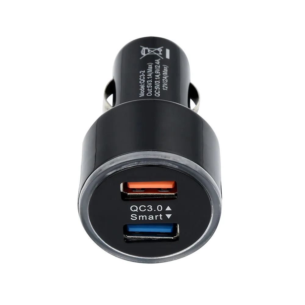 

6.2A Fast Charge QC 3.0 Dual USB Car Charger Quick Charging For Samsung iPhone X Accesorios de coche #YL5