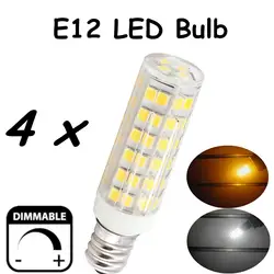 Затемнения 6 Вт LED E12 T3 средний винт свечи База свет bulb-50w E12 галогенная лампа замена для e12 лампа База светильники Освещение