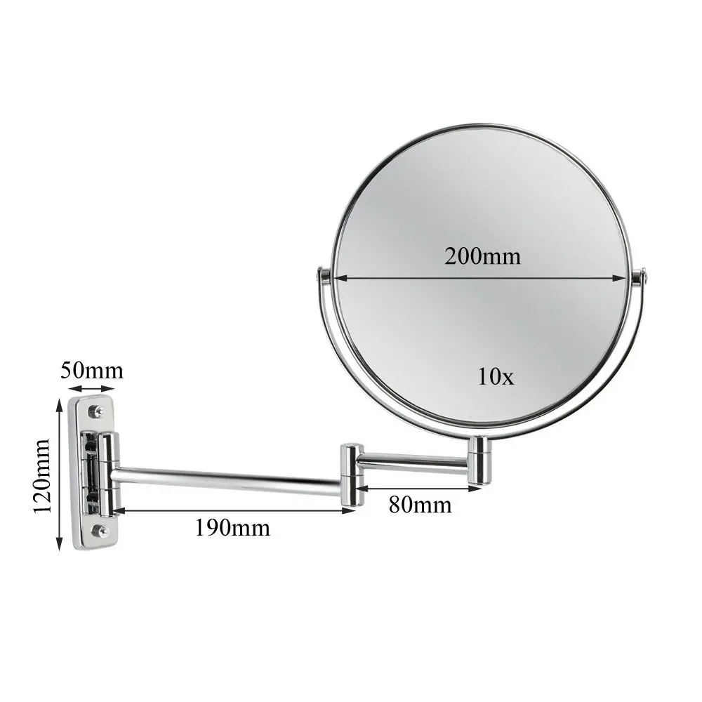 الكروم الحمام 1x 3x التكبير hd الزجاج الوجهين دوارة جدار جبل مرآة 8-Inch التجميل مرآة ، 360 درجة دوران الكروم الحمام 1x 3x التكبير hd الزجاج الوجهين دوارة جدار جبل مرآة 8-Inch التجميل مرآة ، 360 درجة دوران