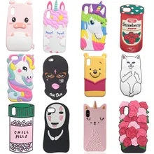 สำหรับ iPhone XS MAX XR 7 8 PLUS X 5 5S 6 6S 9 3D การ์ตูนน่ารัก soft ซิลิโคนหมูกระต่าย Horse Rose Chill Man Love(China)