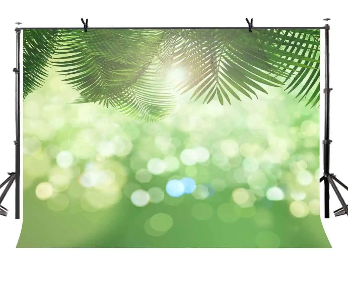 

7x5ft Blurred Backdrop Blurred Green Leaves Minimalistic Photography Background and Studio Photography Backdrop Props