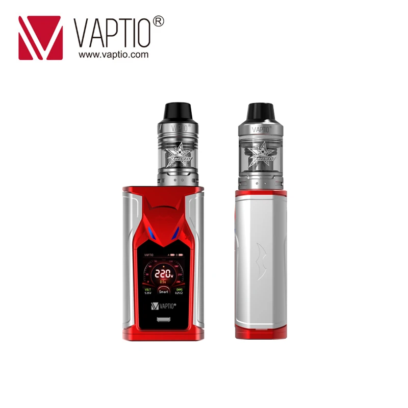 Подарочная катушка! 220 Вт Vape kit VAPTIO SUPER BAT KIT с 1 3 дюймовым экраном бокс мод для