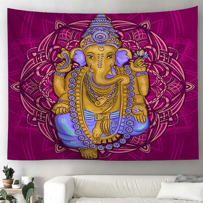

Elephant Wall Hanging Hoho Tapestry Living Room Decor Yoga Mat Boho Beach Towel Wall Cloth Tapestry Witchcraft Bohemian Carpet