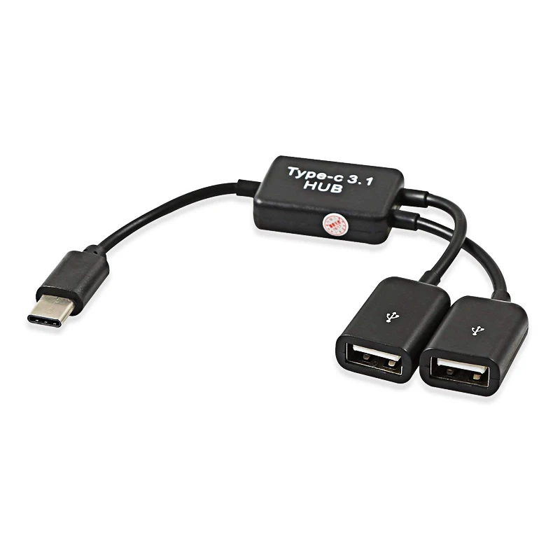 Micro USB/type C до 2 OTG двухпортовый концентратор кабель Y разветвитель Micro-usb type-C адаптер конвертер для планшета Android Мышь Клавиатура