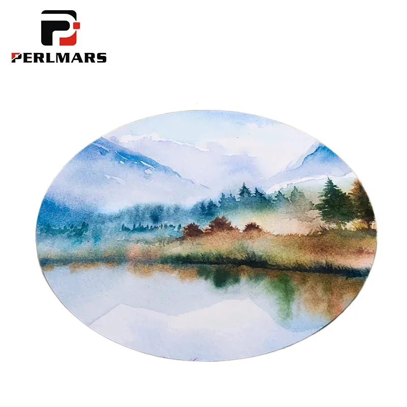 

Landscape Pattern Round Carpet Bedroom Floor Mat Lady Yoga Fashion Pads Household Floor Decoration Adornment Modern Carpets