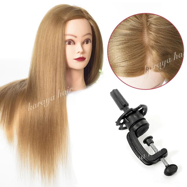 24'' Yaki Blonde Hair Mannequins Cosmetology Mannequin Head for