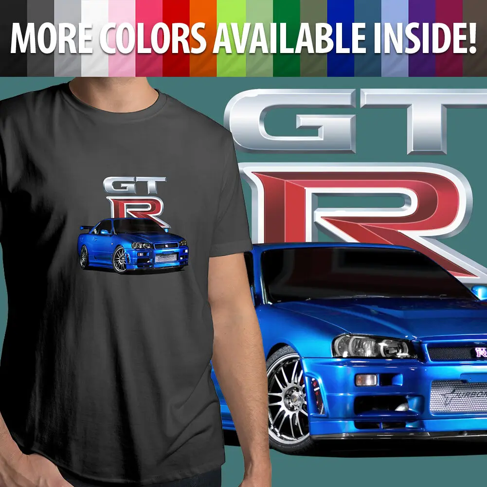 GT R R34 Sky line Drifting Racing JDM Car Мужская футболка унисекс|Футболки| |