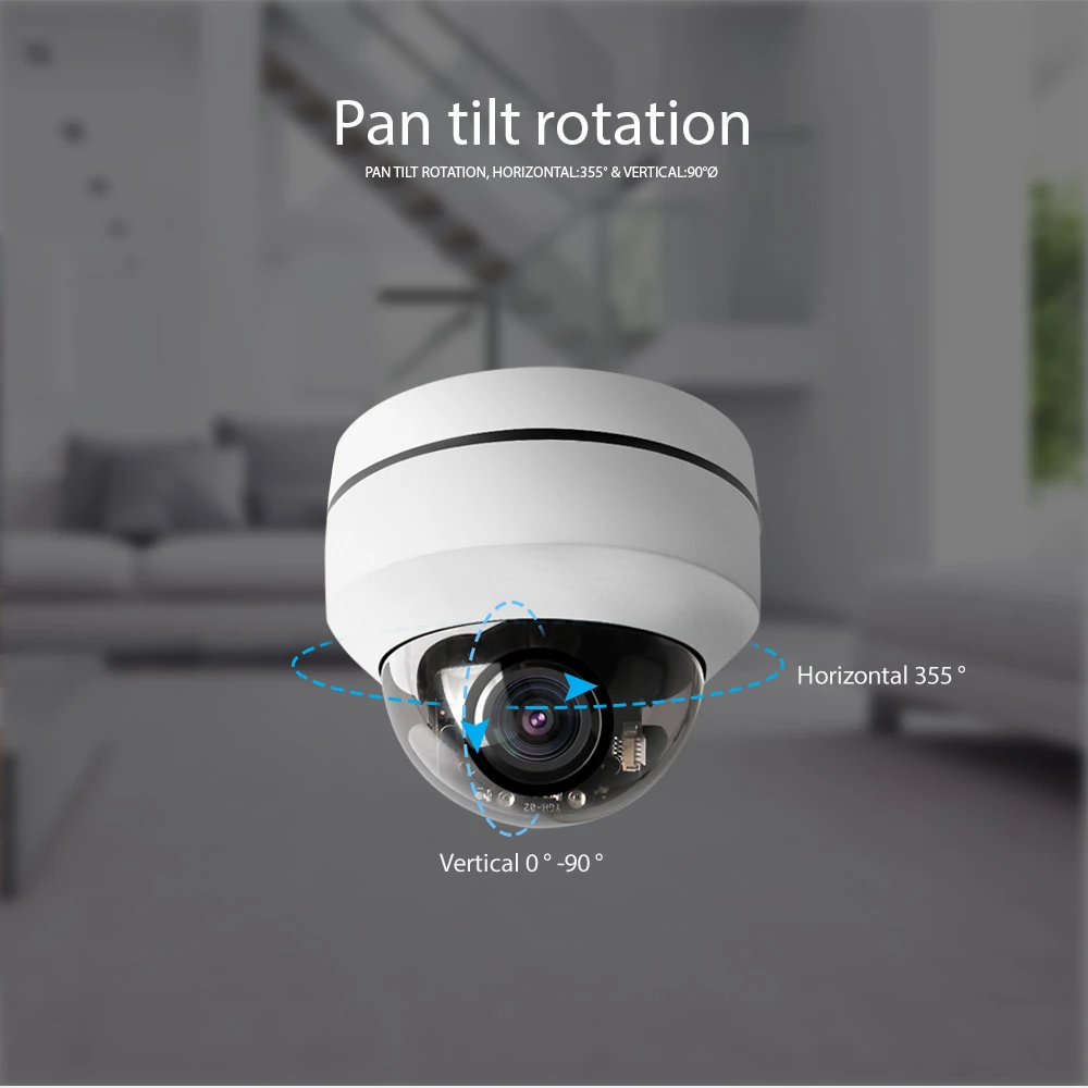 1080P 2MP Мини PTZ Wifi камера купольная наружная Pan Tilt 4X Zoom Onvif Сетевая Беспроводная P2P