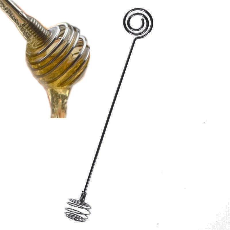 

Long Handle Honey Dipper Spoons Kitchen Accessories Spiral Mixing Stick Honey Tools for Tea Coffee Biscuits Dessert New
