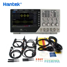 Hantek osciloscópio digital, osciloscópio digital portátil com 4 canais de 250mhz para pc lcd + ext + dvm + auto função de escala