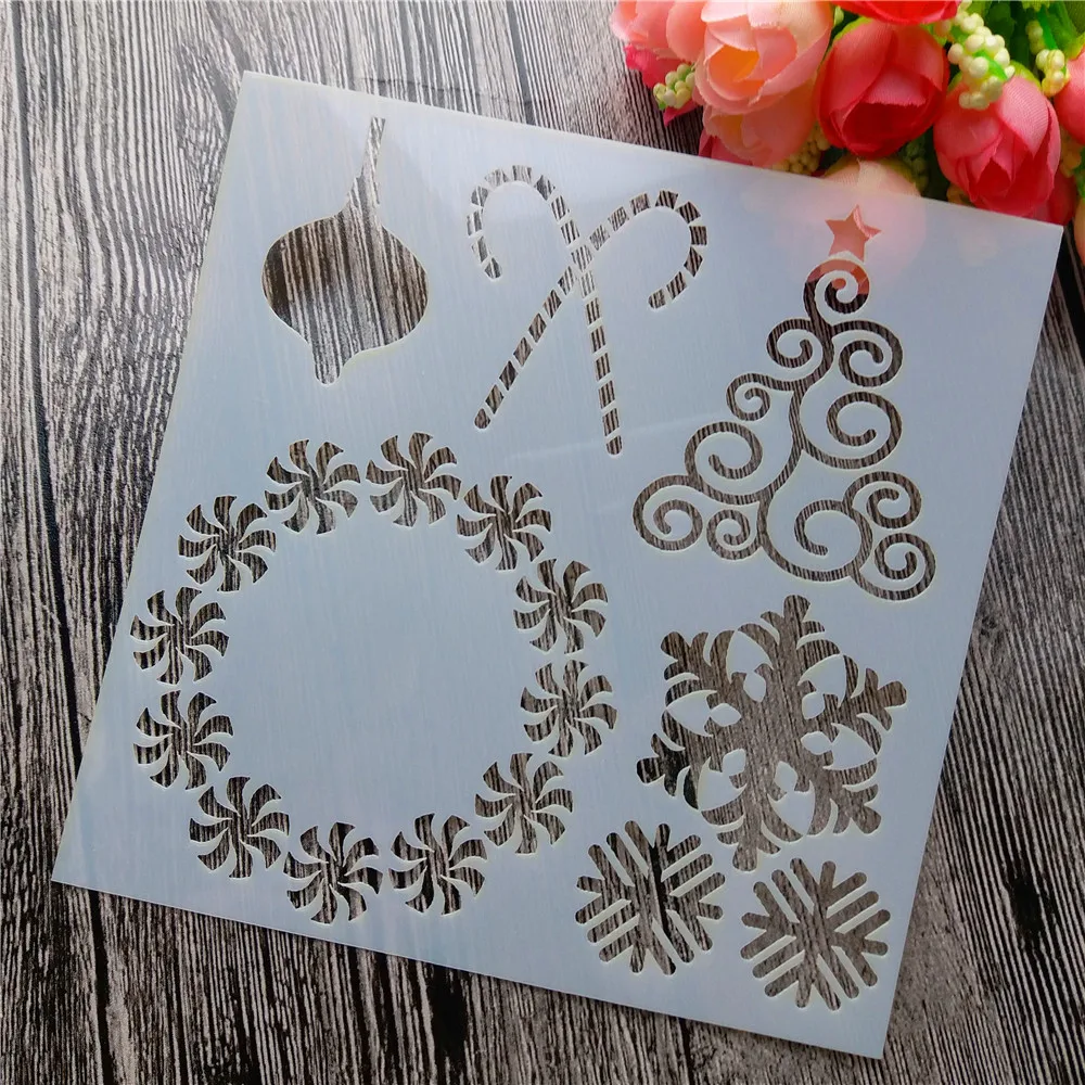 Scrapbooking tool card DIY album masking spray painted