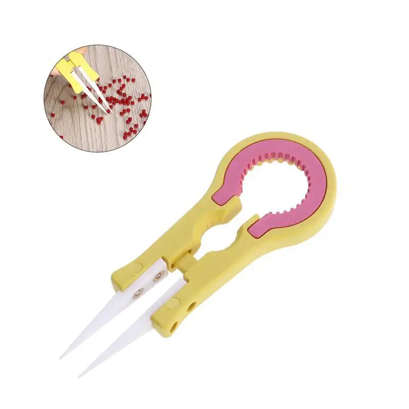 

Portable Ceramic Pointed Tweezers Precision Wire Heat Resistant Antimagnetic Tweezers Spanner Tool for Wrapping Coils Adjustment
