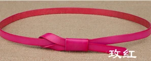 Разноцветные модные женские пояса из воловьей кожи цветные первый слой качественный поясной ремень Зажимы для галстука платье декоративный пояс - Цвет: hot pink