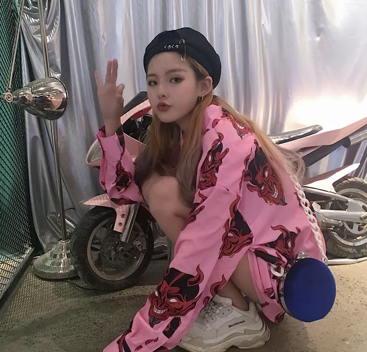 Blusas Femininas 2020 Harajuku летние блузки для женщин топы винтажные японский дьявол с