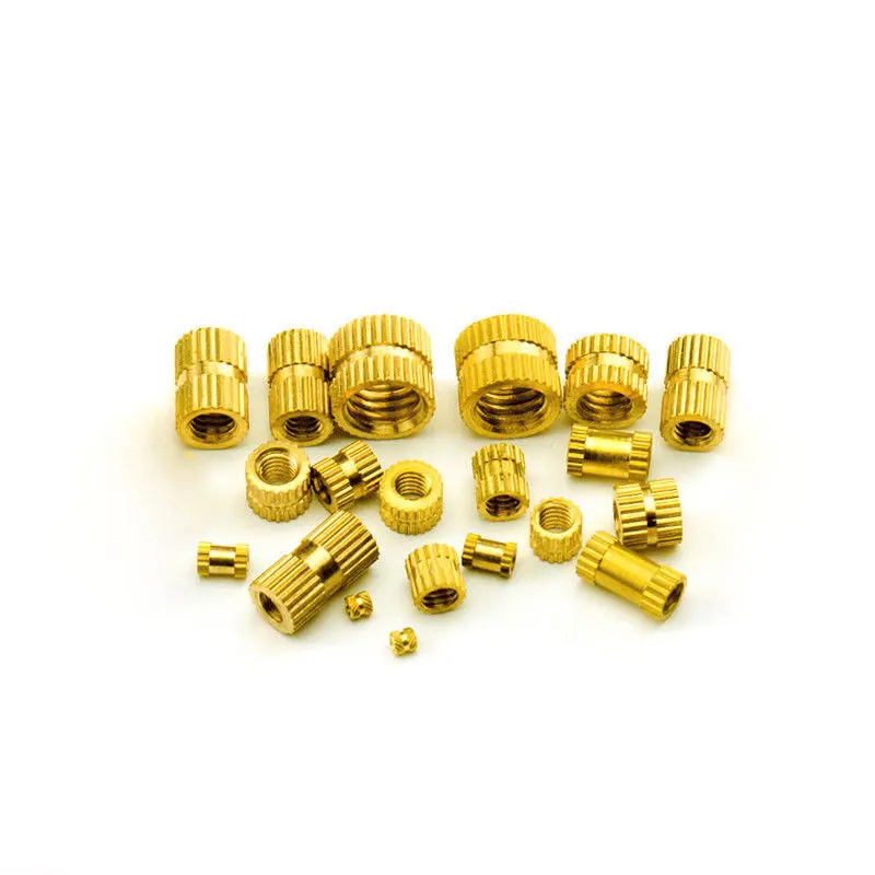 30pcs M2 brass knurled nuts sleeve twill embedded injection molding nut 3.5mm OD 