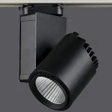 Светодиодное железнодорожное освещение 35 Вт COB отслеживание в черном корпусе для потолочный светильник светодиодный Светодиодный Проекция настенный светильник
