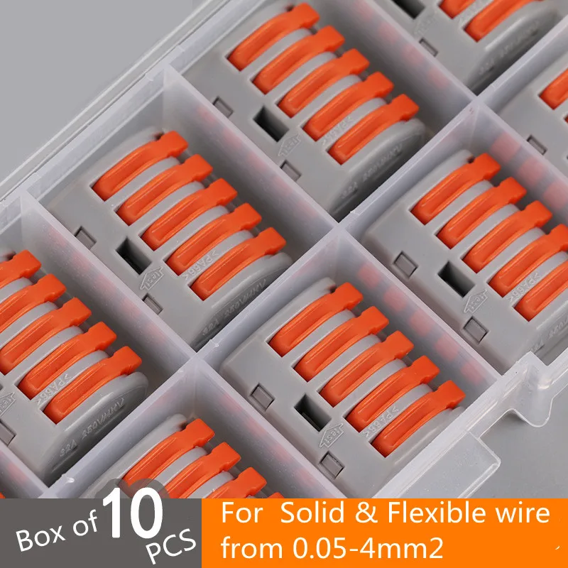 10pcs AWG28 12 5 conductor Wire connector Fast wire conductors 5 Line