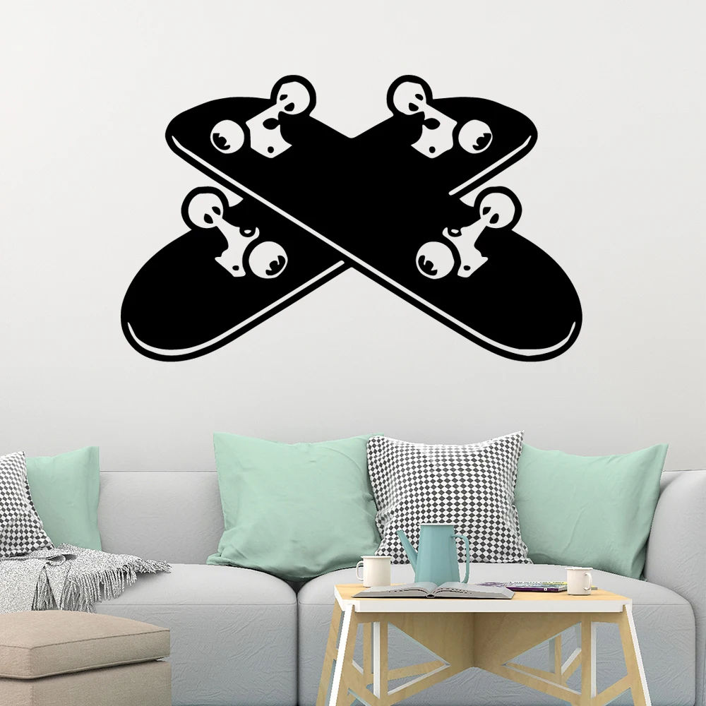 

Drop Shipping Skateboard Self Adhesive Vinyl Waterproof Wall Art Decal For Kids Rooms Nursery Room Decor Mural Poster