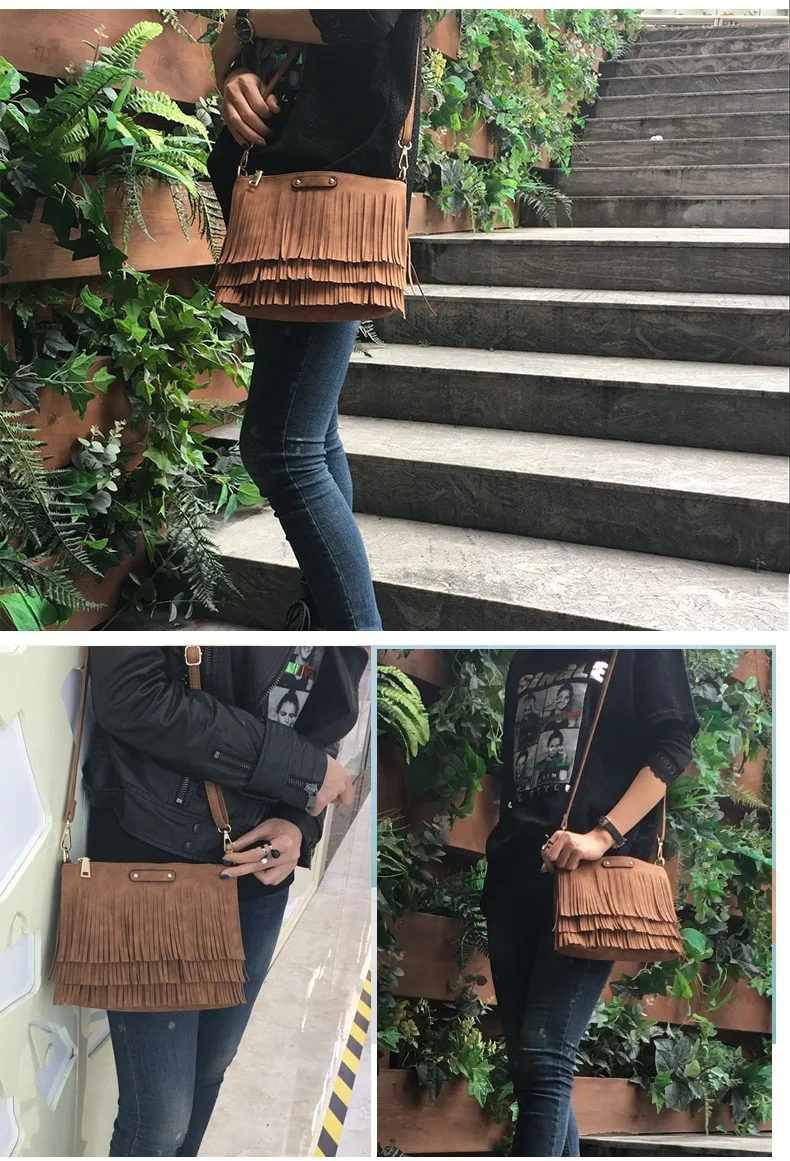 NIGEDU Vintage Tassel Shoulder Bag Small Female Crossbody Bags for Women Messenger Bags High Quality Pu Leather Handbag and Wallet (7)