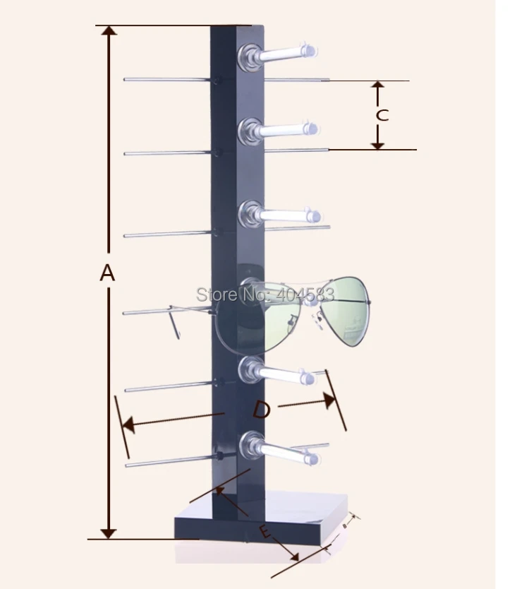 2 шт./лот 6-pair-of-Eyewear очки солнцезащитные очки дисплей стенд держатель стойки съемные очки для чтения Стенд черный красный желтый