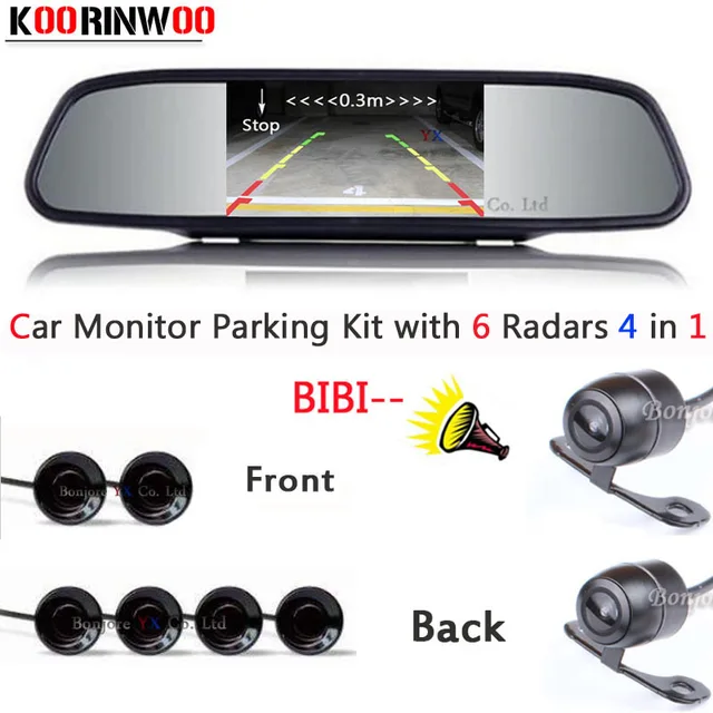 Car Monitor Video Car parking Sensor Show Distance Front