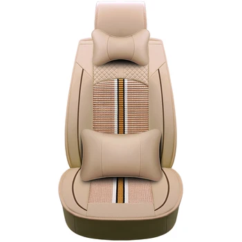 

New leahter ice silk universal cartoon car seat cover for Skoda Octavia 1 2 a5 a7 RS Superb 2 3 2017 2016 2015 2014 2013 2012