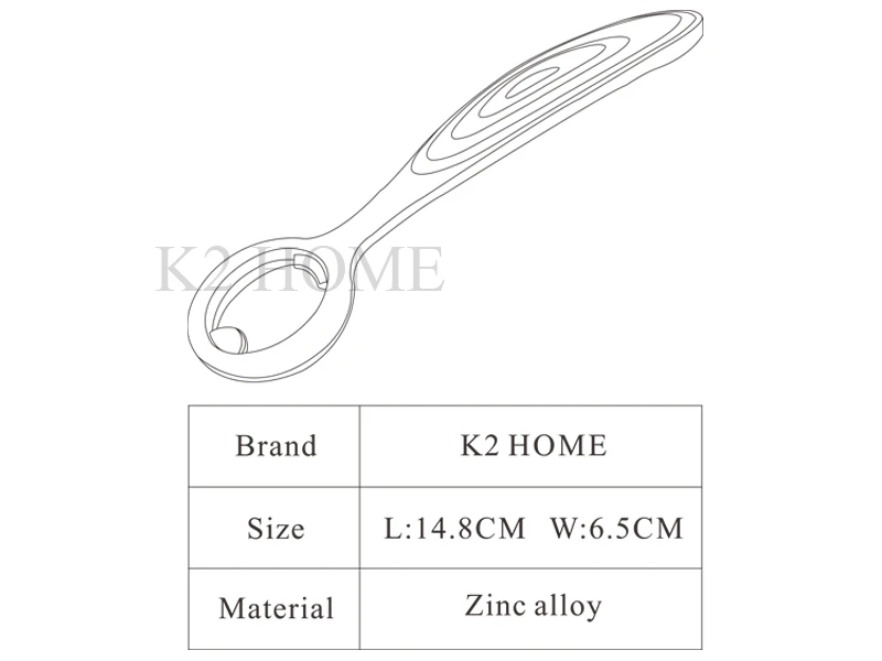K2 домашний цинковый сплав Нескользящий Захват пивной бутылки сидер открывалка для безалкогольных напитков прочный простой в обращении консервный нож с хорошим ощущением руки