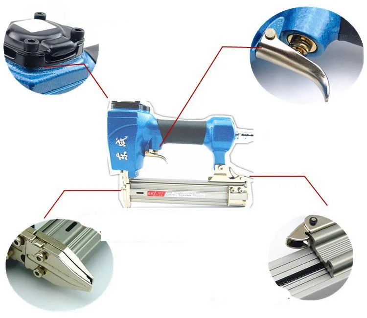 Воздушный гвоздильщик, FF-F30, воздушный степлер для ногтей длиной 10-30 мм, воздушный степлер 4-8 бар, воздушный гвоздильщик диаметром 1,05 мм
