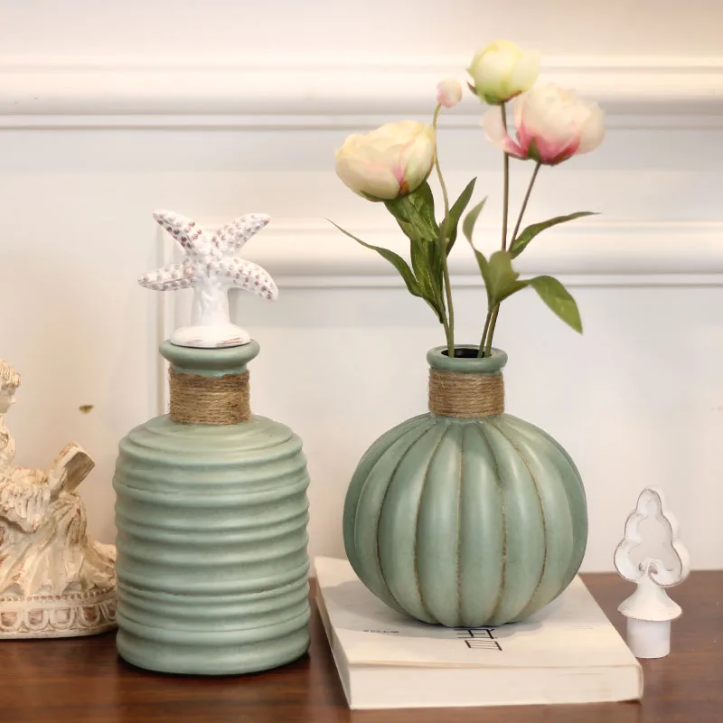 Minimalist Pumpkin Gourd Cover Ceramic Storage Jar Desktop