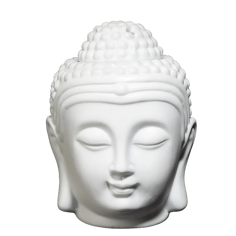 Дзен, Йога набор керамическое масло для ароматерапии горелка с Буддой голова Арома эфирные масла диффузор Индийские благовония вышивка тибетский Будда благовония база