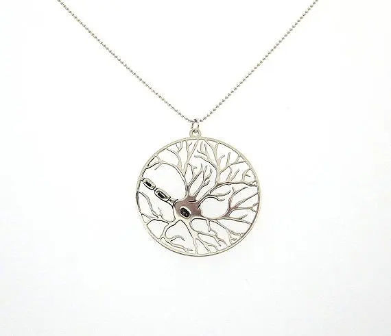 

Newest fashion Neuron in a circle necklace psychology necklace biology jewelry YLQ0349