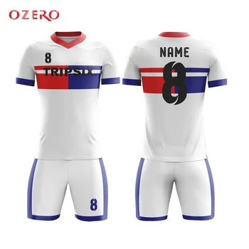 

blue and red soocer shirt classic club soccer jersey custom logos