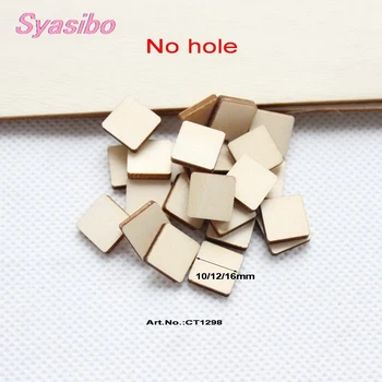 

10mm/12mm 16mm High Quality Blank Wood Square Stud Earrings(No Stud) Wooden Tags Rustic Disc -CT1298