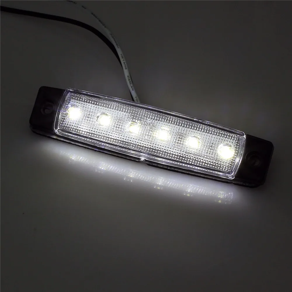 10 шт DC 12 V 6LED распродажа боковой фонарь свет Белый/Желтый/Красный сигнальная лампа для Грузовик Трейлер водонепроницаемый индикатор лампа