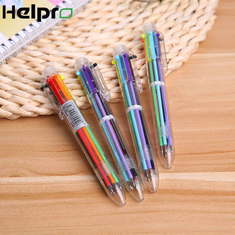 4Pcs Multicolor Personality Gel Pen 6 Colors Student Painting Signature